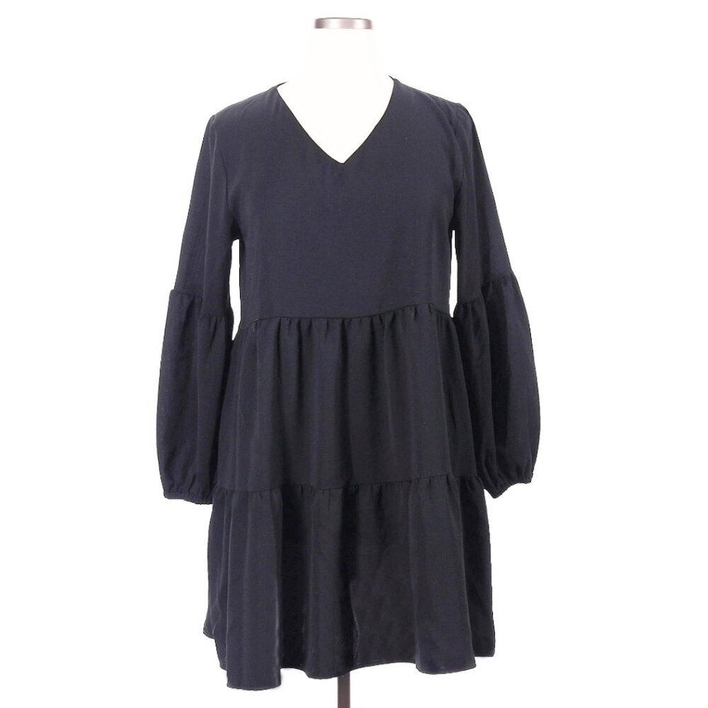 Short Black Long Sleeve Dress, size XL